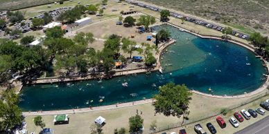 Areal view of Balmorhea State Park