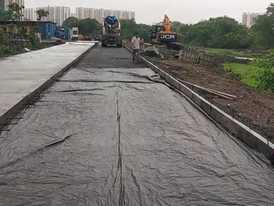 Road construction tarpaulin