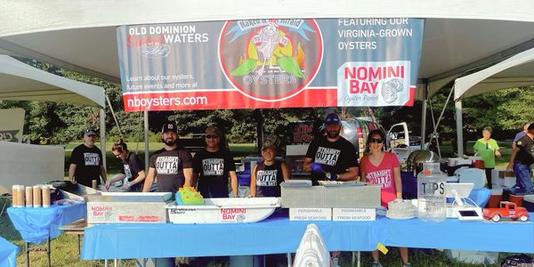 Nomini Bay Oyster Ranch team at a event