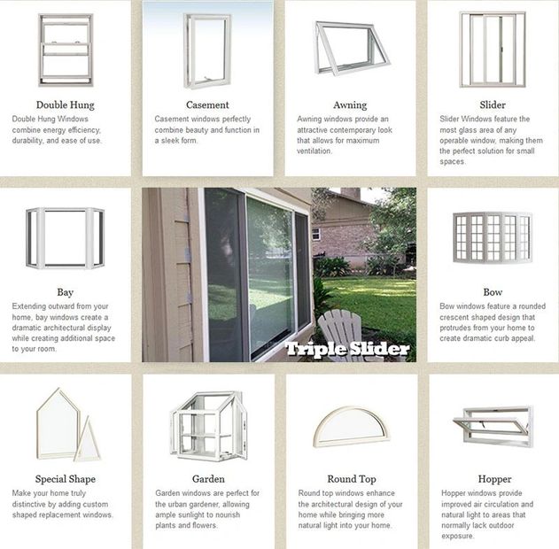 Window styles 
Windows 
Replacement windows 
Window types 