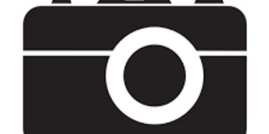 Black and white camera icon.