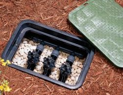 Irrigation valve box and valves