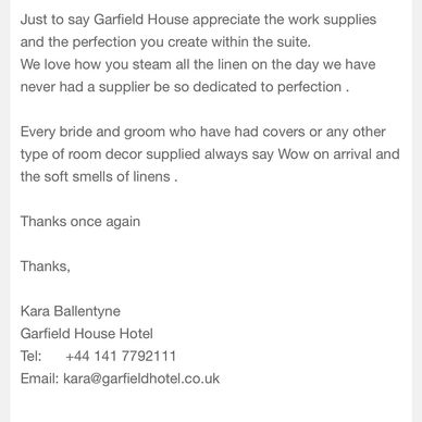 Garfield house Hotel we have been preferred supplier to this fabulous hotel for five years.
