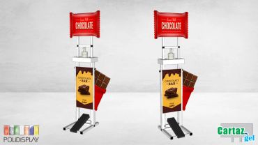 Suporte álcool em gel com comunicação personalizada e acionamento por pedal e regulagem de altura.