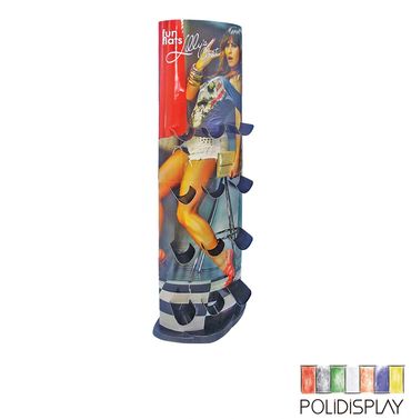 Display de Chão Elíptico Automático Expositor de papelão para Calçados no pdv