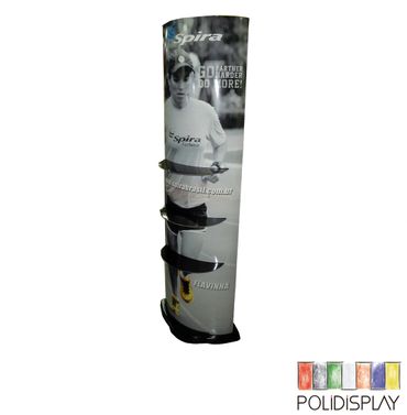 Display de Chão Elíptico Automático Expositor de papelão para Calçados no pdv