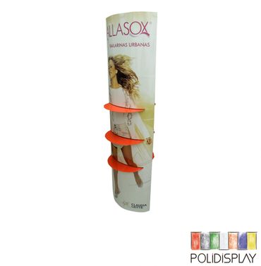 Display de Chão Elíptico Automático Expositor de papelão para Calçados no pdv