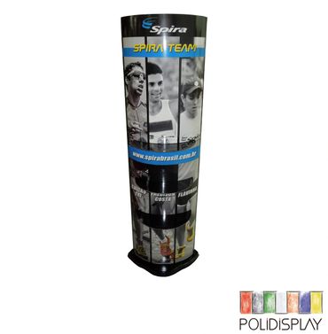 Display de Chão Elíptico Automático Expositor de papelão para Calçados no pdv