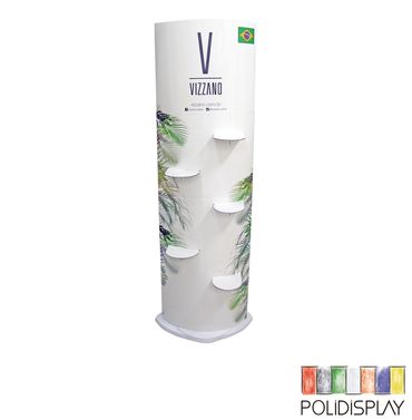 Display de Chão Elíptico Automático Expositor de papelão para Calçados no pdv