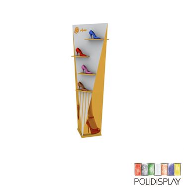 Display de Chão Automático Expositor de papelão para Calçados no pdv