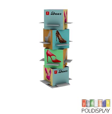 Display de Chão Automático Expositor de papelão para Calçados no pdv