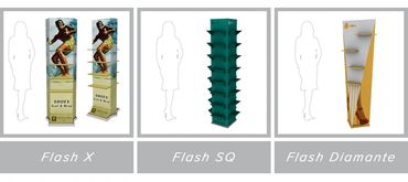 Display de Chão Automático Expositor de papelão para Calçados no pdv