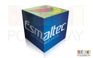 Display cubo de papelão para comunicação no pdv