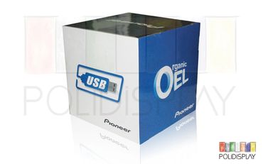 Display cubo de papelão para comunicação no pdv