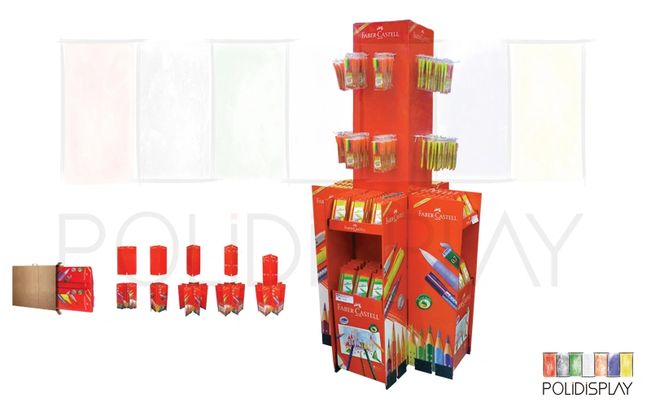 Display de Chão Ilha Expositor de papelão para pdv