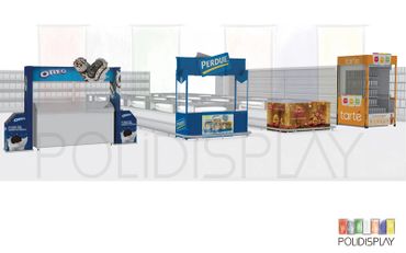 Display de Chão Ilha Expositor de papelão para pdv