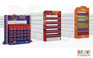 Display de Chão Ilha Expositor de papelão para pdv