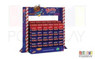 Display Portal de papelão automático para comunicação no pdv