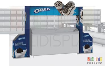 Display de Chão Ilha Portal Expositor de papelão para pdv