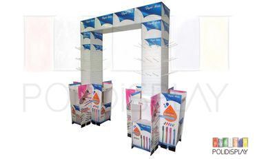Display de Chão Ilha Portal Expositor de papelão para pdv