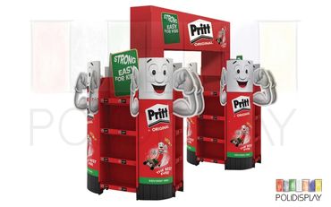 Display de Chão Ilha Portal Expositor de papelão para pdv