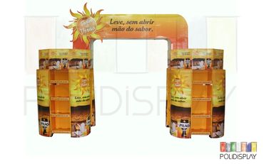 Display de Chão Ilha Portal Expositor de papelão para pdv