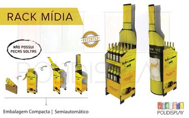 Display de chão Rack Expositor de papelão para pdv