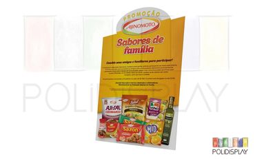 Display Totem de papelão com suporte americano para comunicação