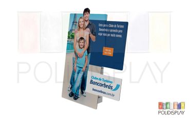 Display Totem de papelão com suporte americano para comunicação