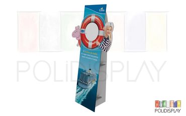 Display Totem de papelão com suporte americano para comunicação