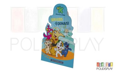 Display Totem de papelão com suporte americano para comunicação