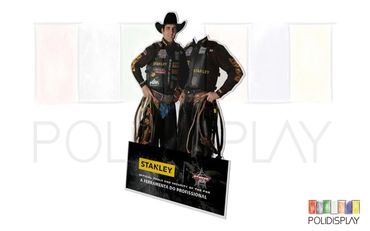 Display Totem de papelão com suporte americano para comunicação no PDV