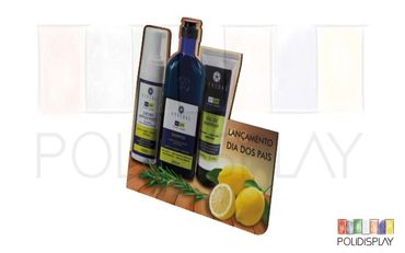 Display Totem de papelão com suporte americano para comunicação no PDV