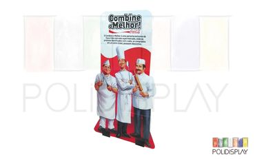 Display Totem de papelão com suporte americano para comunicação no PDV