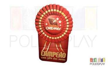 Display Totem de papelão com suporte americano para comunicação no PDV