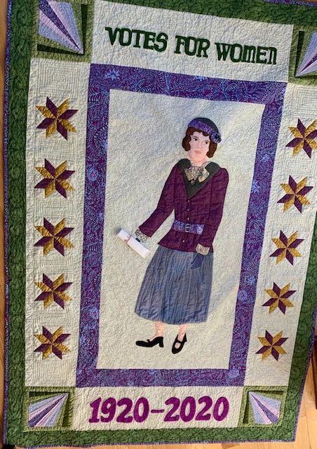Linda Barton's challenge quilt for Suffragette Anniversary