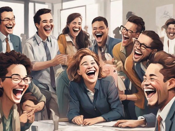Picture of people laughing at the office