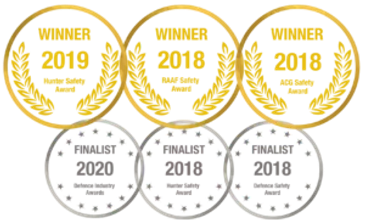 Collection of award badges from 2018 to 2020 for Best Website and Best Design.