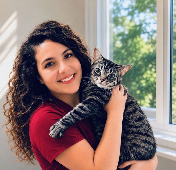 Lead Walker Andreea and her cat