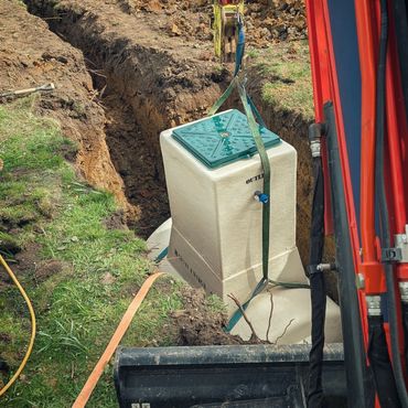Marsh Ensign 6 person Septic tank installation, with 1550mm invert depth