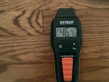 There was a water stain on the inspection. We used a moisture meter which confirmed that there was a