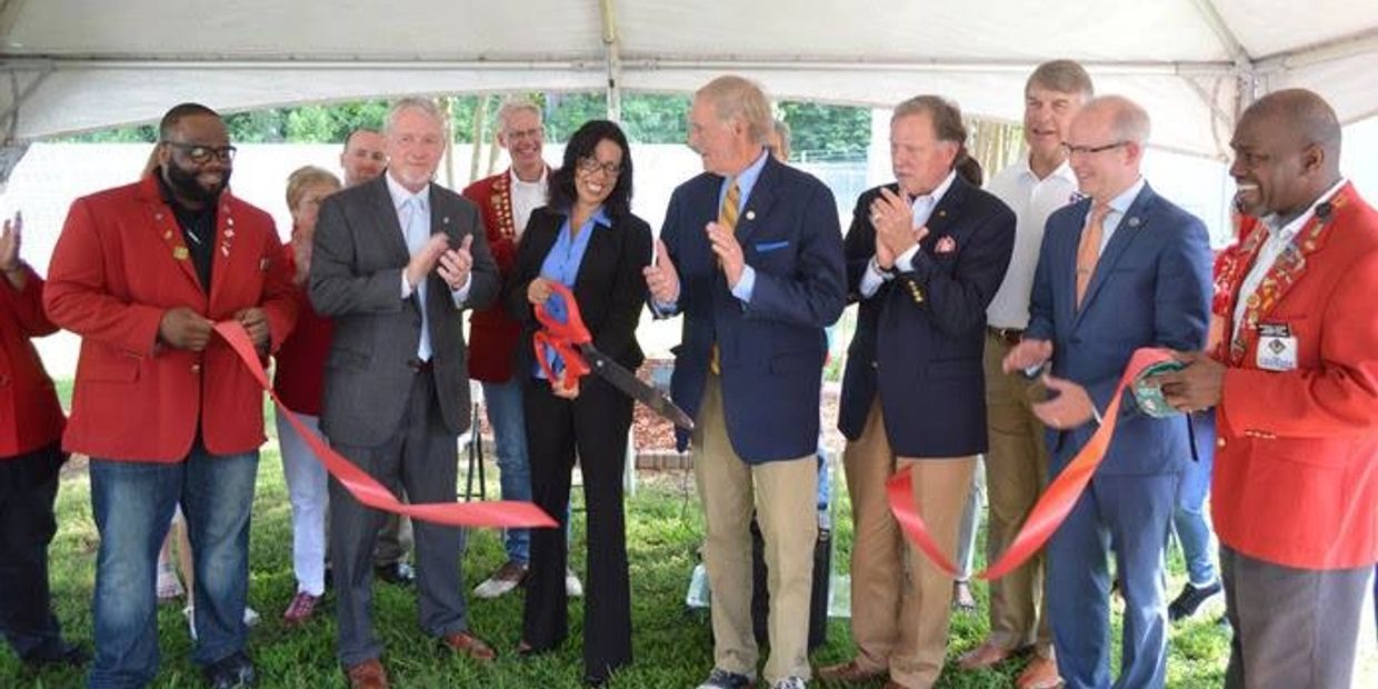 Ribbon cutting at new plant startup