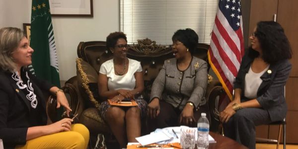 Strategic planning meeting for new business launch