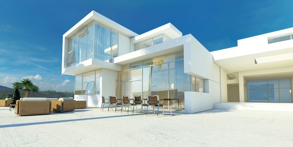 Open concept home with outdoor seating.