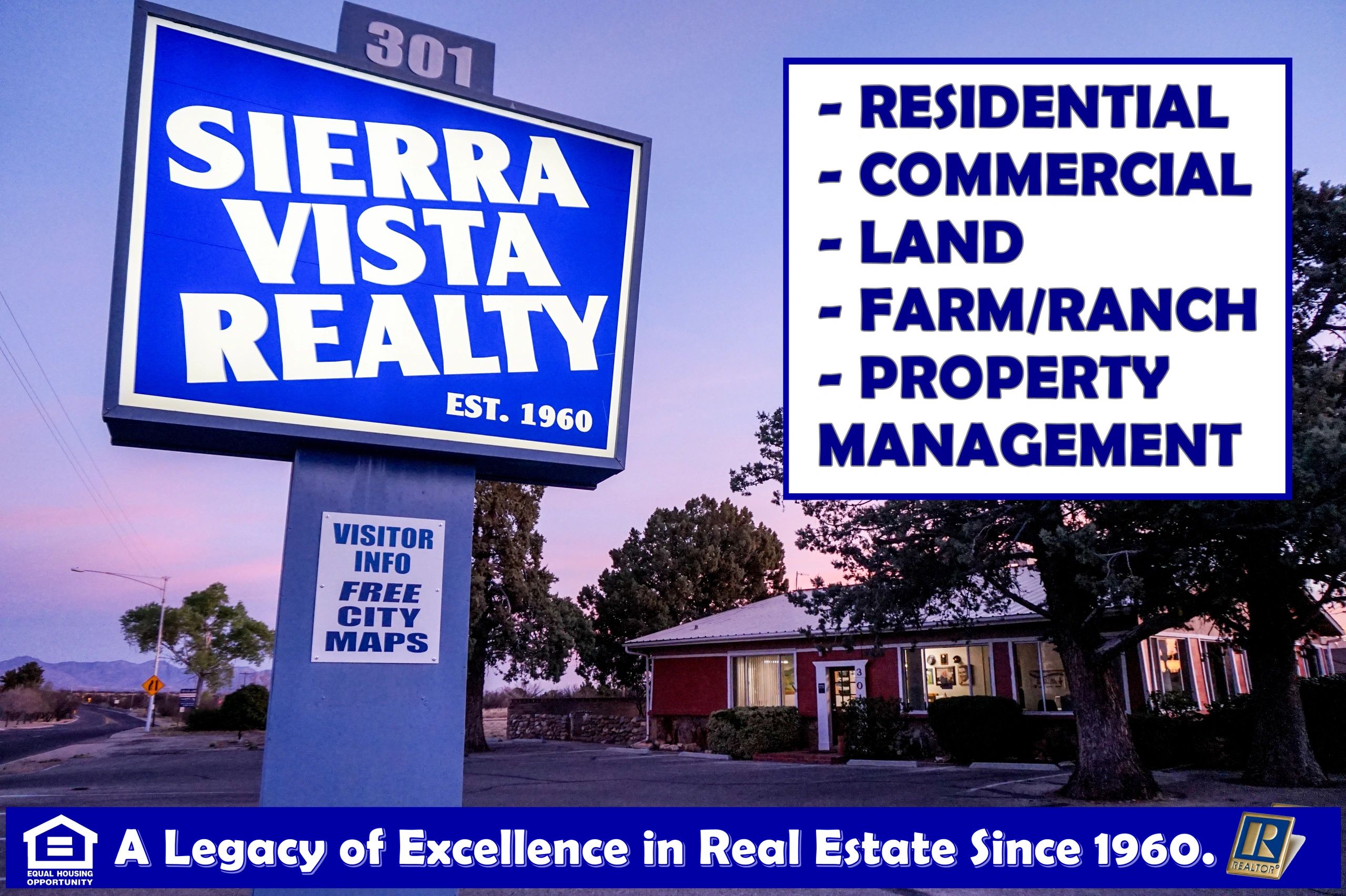 Sierra Vista Realty helping with Residential, commercial, land, farm & ranch and property management