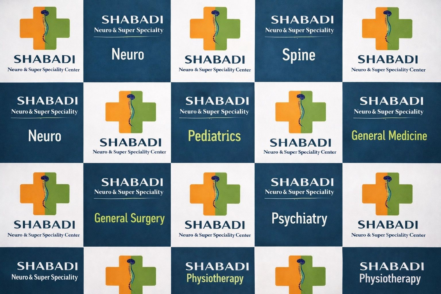 Shabadi Neuro & Super Speciality Center showcasing multiple medical specialties.