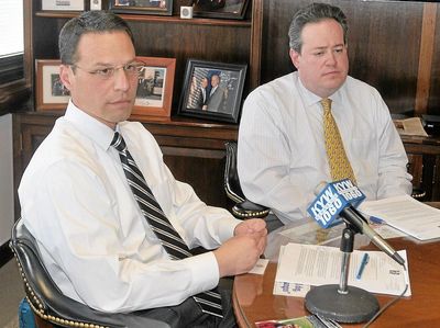 Commissioner Josh Shapiro and Chief Financial Officer Uri Monson answer questions about the finances