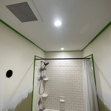 Bathroom lighting installation.