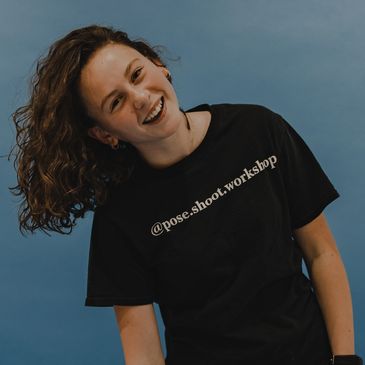 teenager modeling, selling tshirts