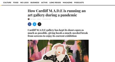 How Cardiff M.A.D.E is running an art gallery during a pandemic, cardiffjournalism.co.uk, 02/11/20